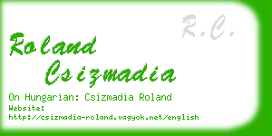 roland csizmadia business card